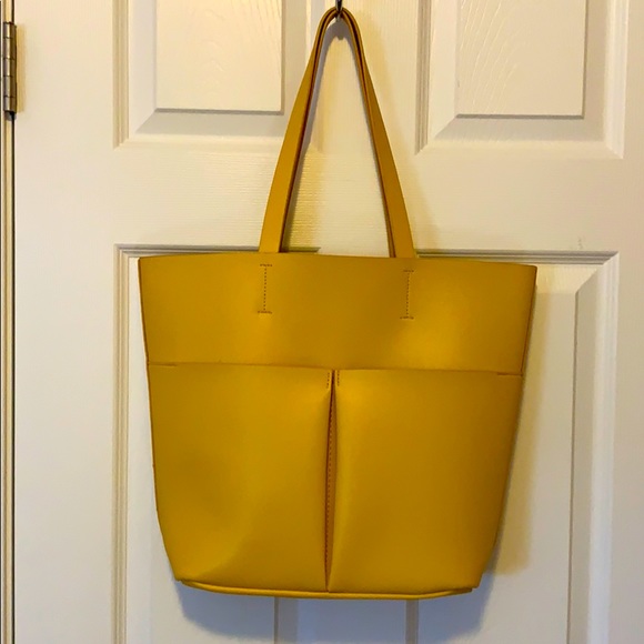 Neiman Marcus Yellow Leather Tote
